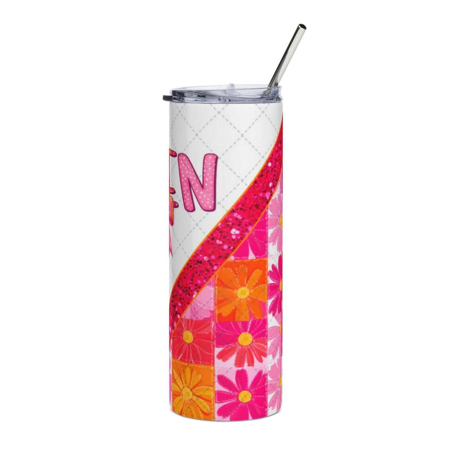 L l 20oz Tumbler — Floral 'Amen' Stainless Steel Travel Cup
