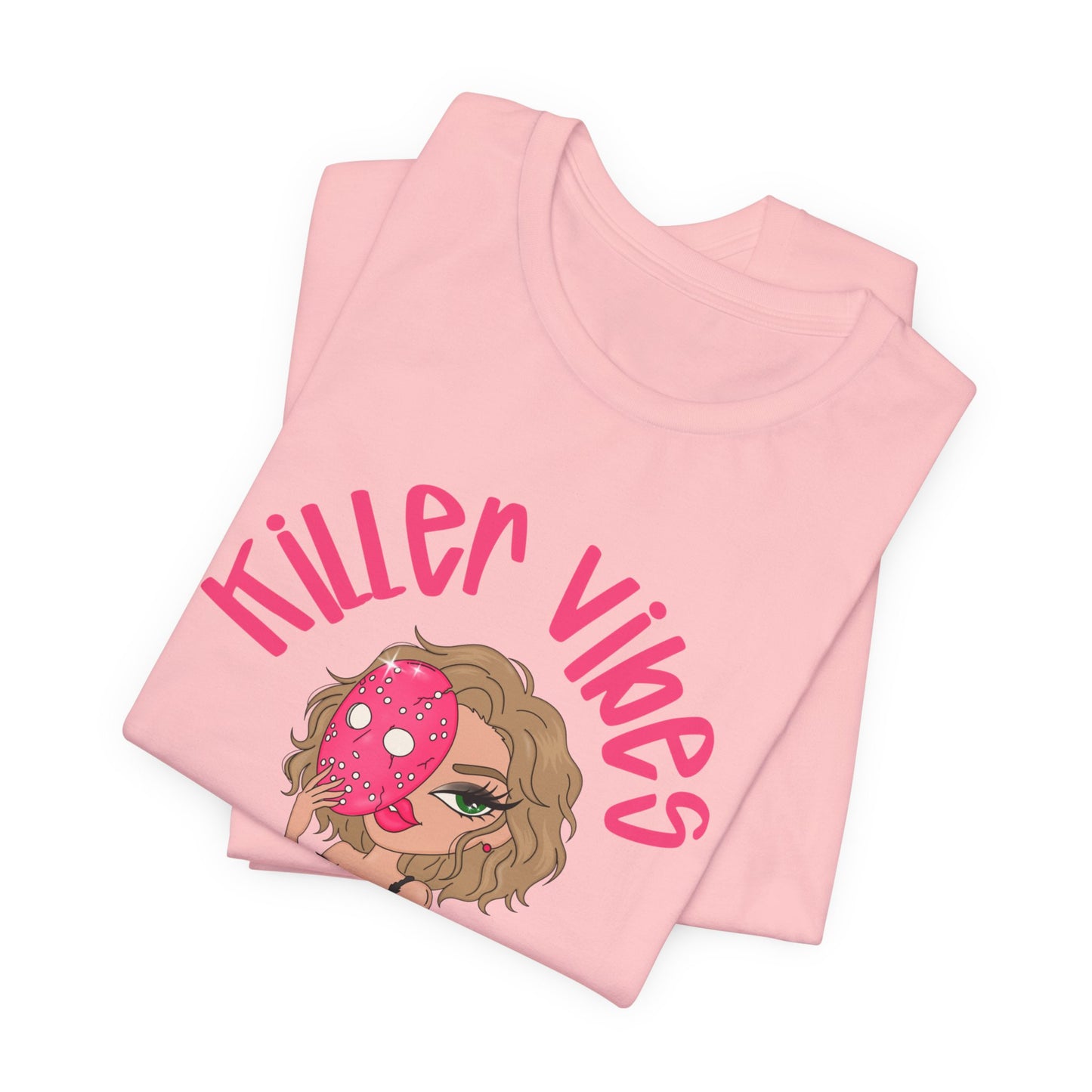 Killer Vibes Tee — Cute Edgy Girl Donut Graphic T‑Shirt