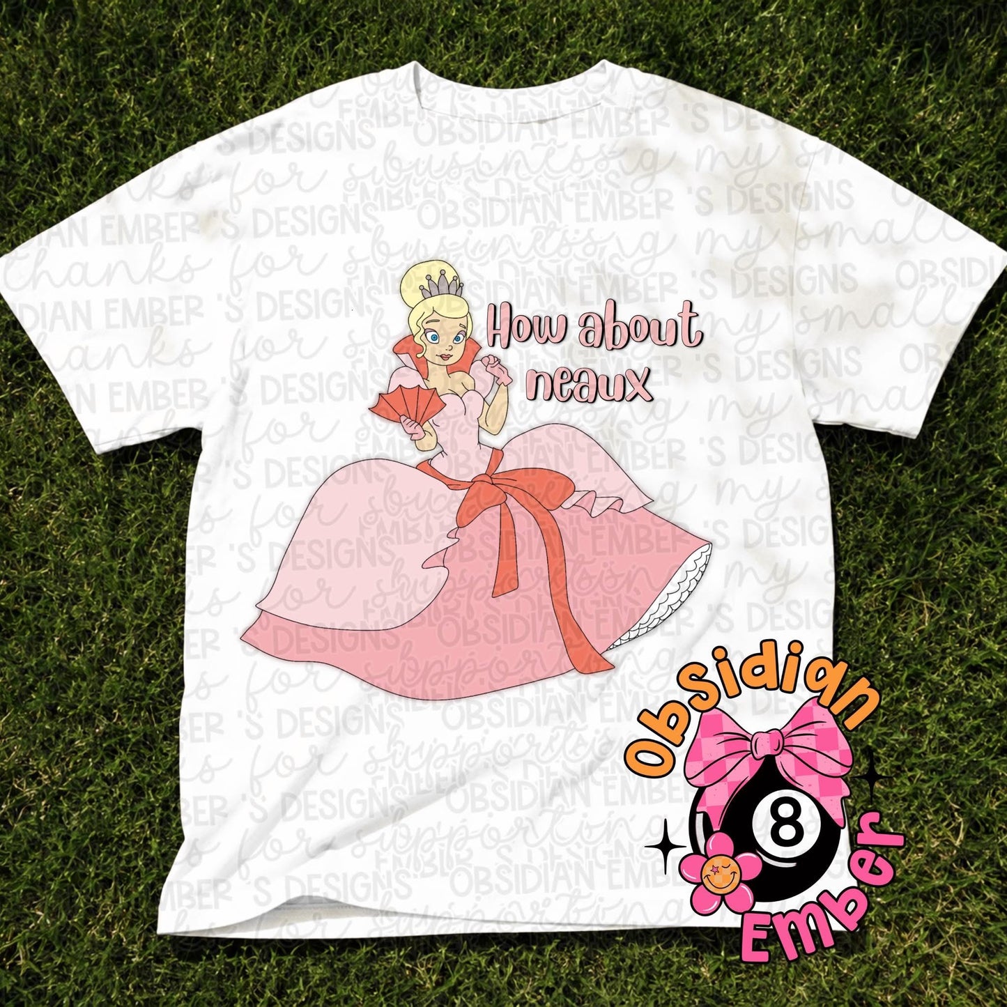 How About A Reauxx Princess T-Shirt — Retro Pink Southern Belle Tee