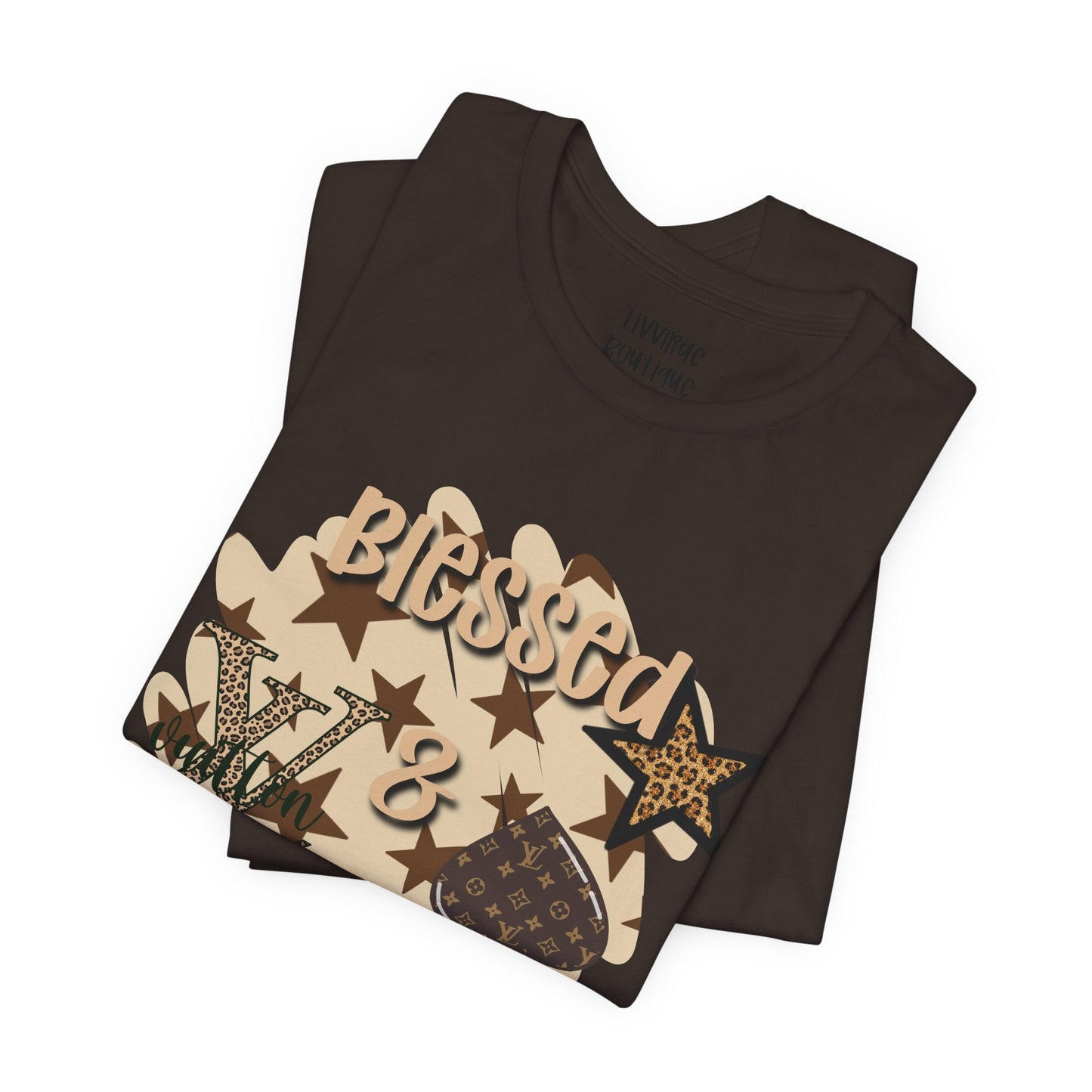 Blessed & Boujee Tee — Camo Star Graphic Shirt