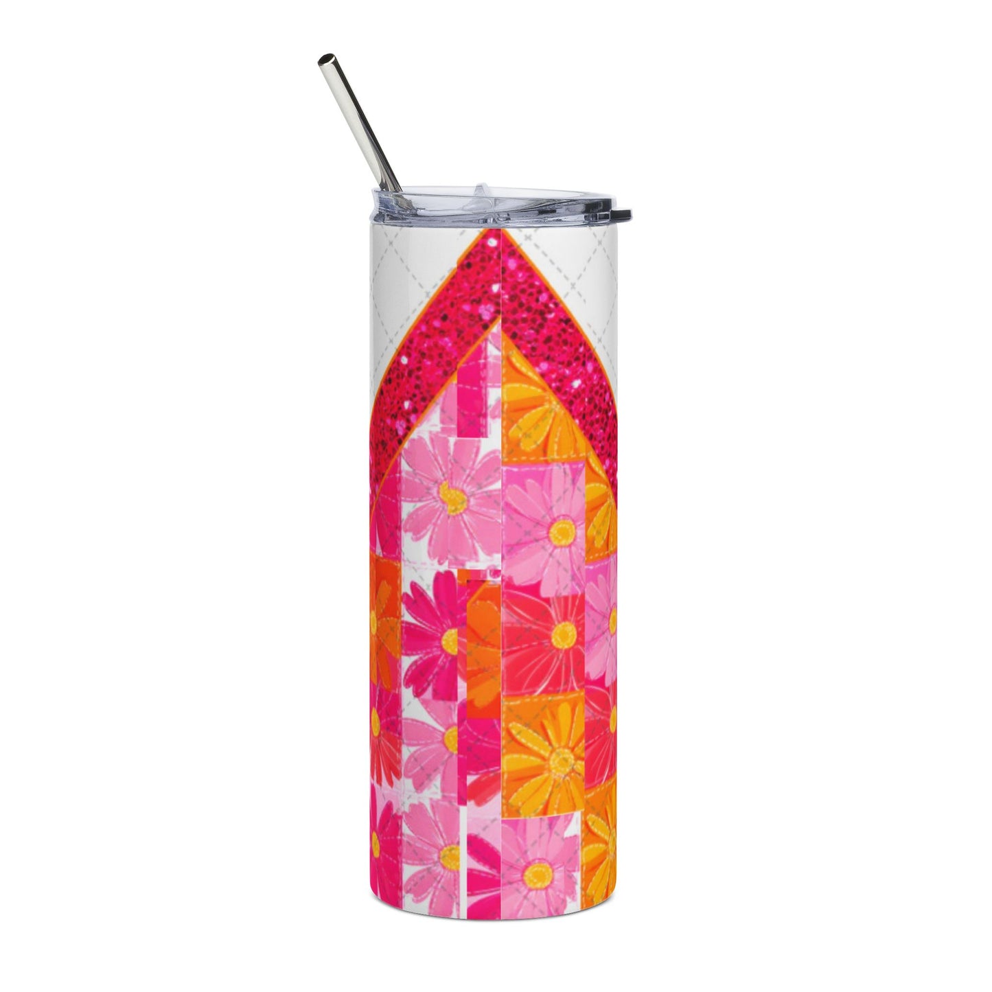 L l 20oz Tumbler — Floral 'Amen' Stainless Steel Travel Cup