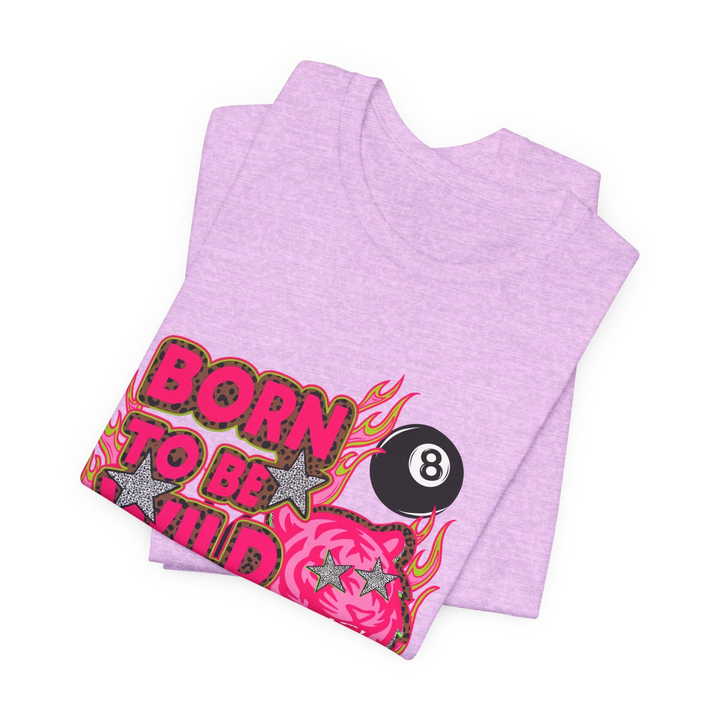 Born to Be Wild Tee — Retro Pink Skull & 8-Ball Graphic Shirt