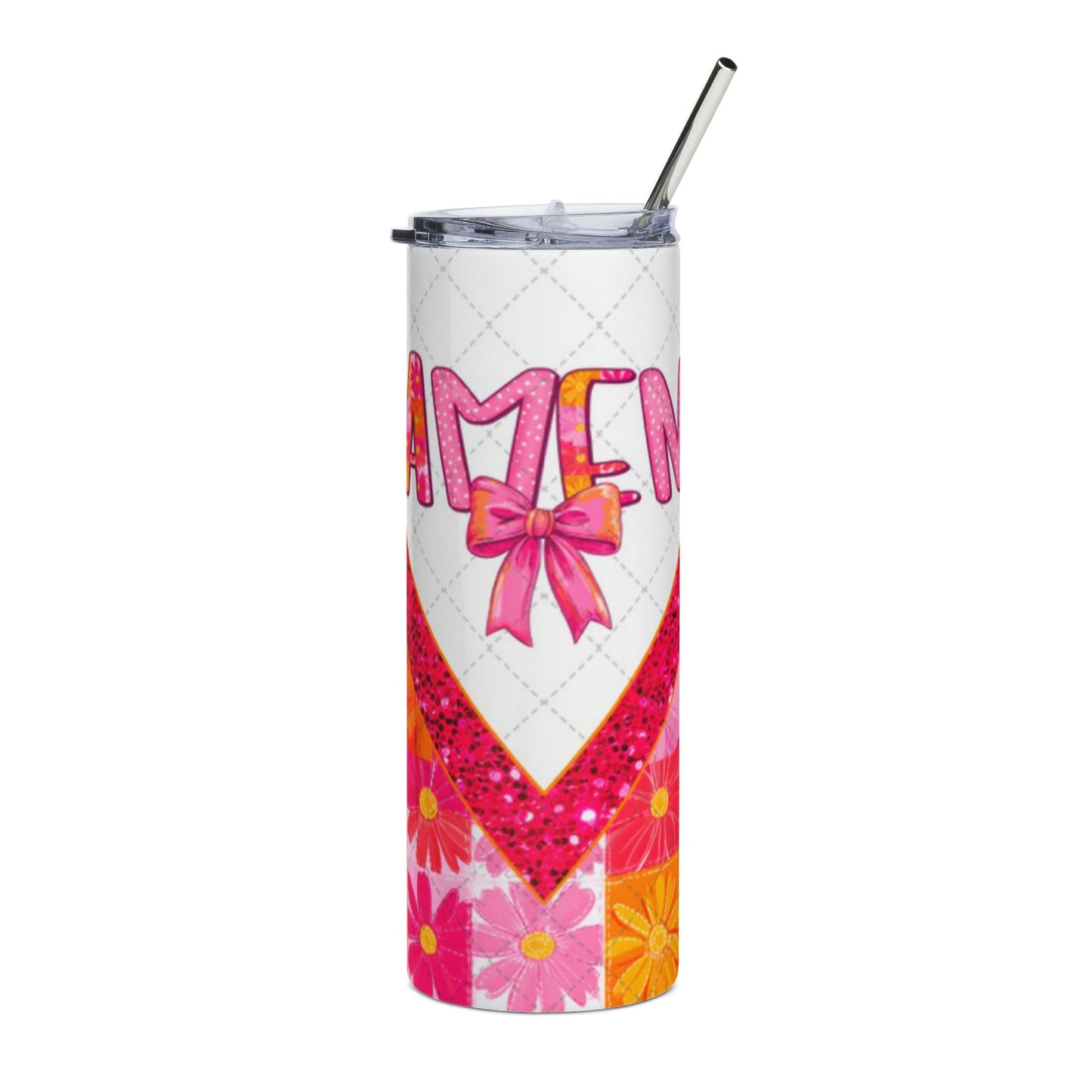 L l 20oz Tumbler — Floral 'Amen' Stainless Steel Travel Cup