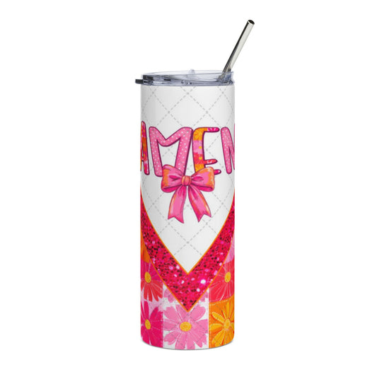 L l 20oz Tumbler — Floral 'Amen' Stainless Steel Travel Cup