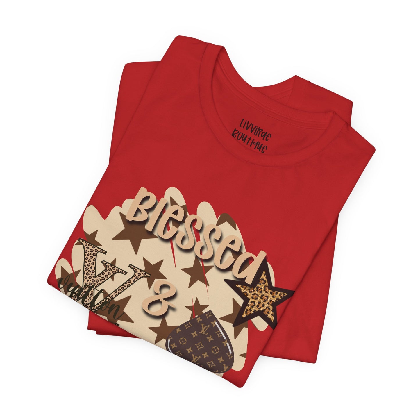 Blessed & Boujee Tee — Camo Star Graphic Shirt