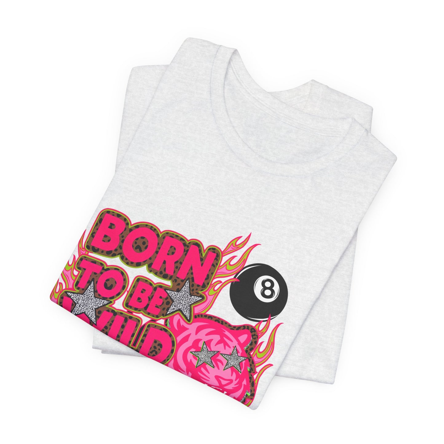 Born to Be Wild Tee — Retro Pink Skull & 8-Ball Graphic Shirt