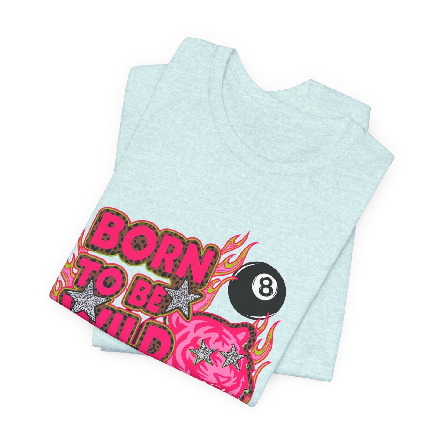 Born to Be Wild Tee — Retro Pink Skull & 8-Ball Graphic Shirt