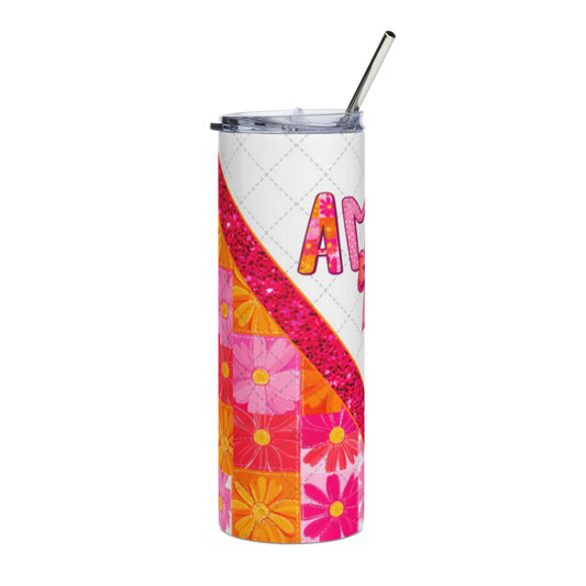 L l 20oz Tumbler — Floral 'Amen' Stainless Steel Travel Cup