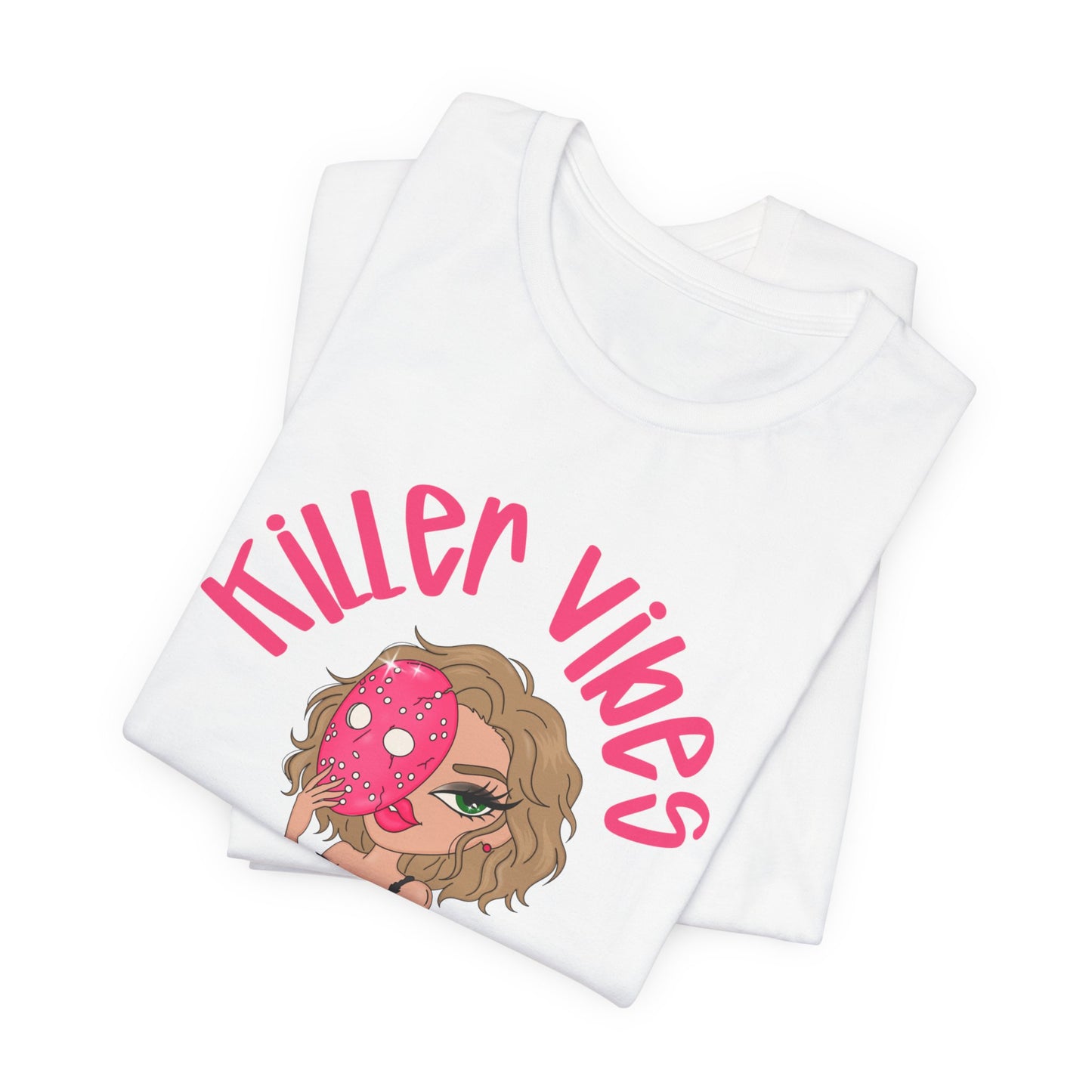 Killer Vibes Tee — Cute Edgy Girl Donut Graphic T‑Shirt