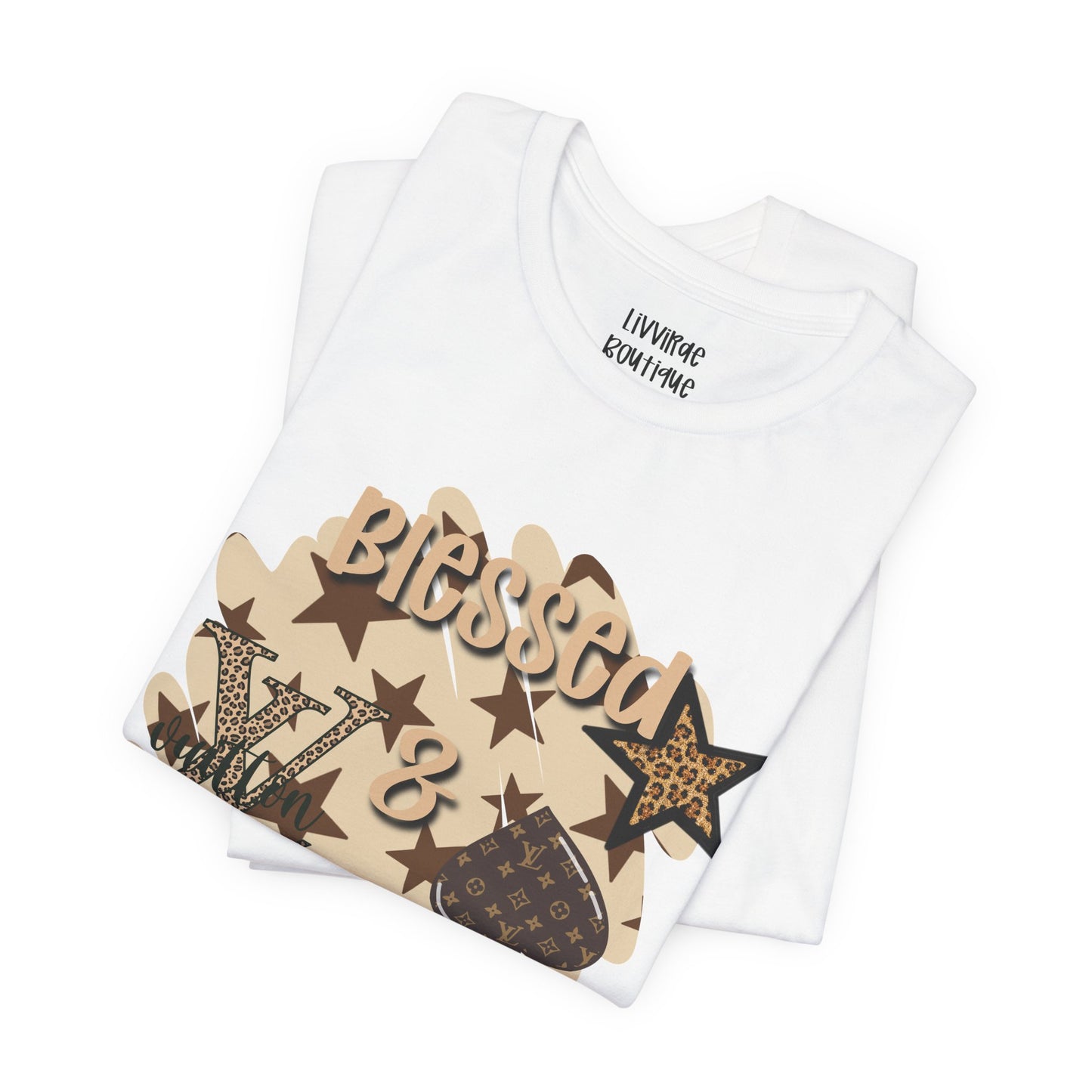 Blessed & Boujee Tee — Camo Star Graphic Shirt