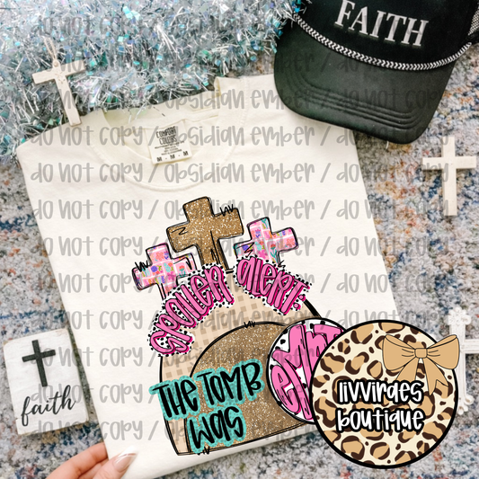 Easter Tomb Risen T-Shirt — "The Tomb Is Empty" Christian Graphic Tee