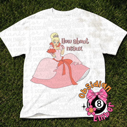 How About A Reauxx Princess T-Shirt — Retro Pink Southern Belle Tee
