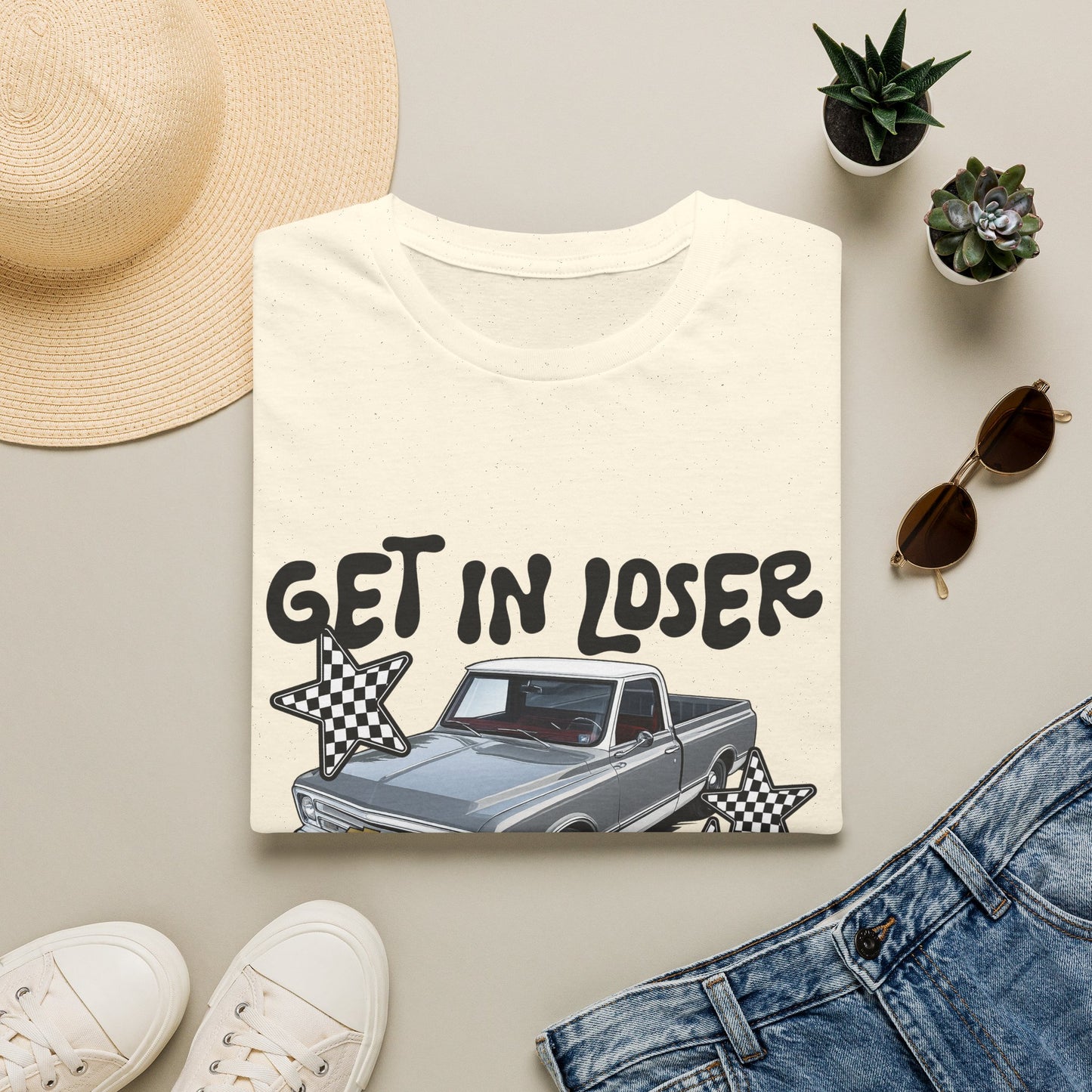 Get In Loser Car T-Shirt — "I Found Something on Marketplace" Vintage Truck Tee