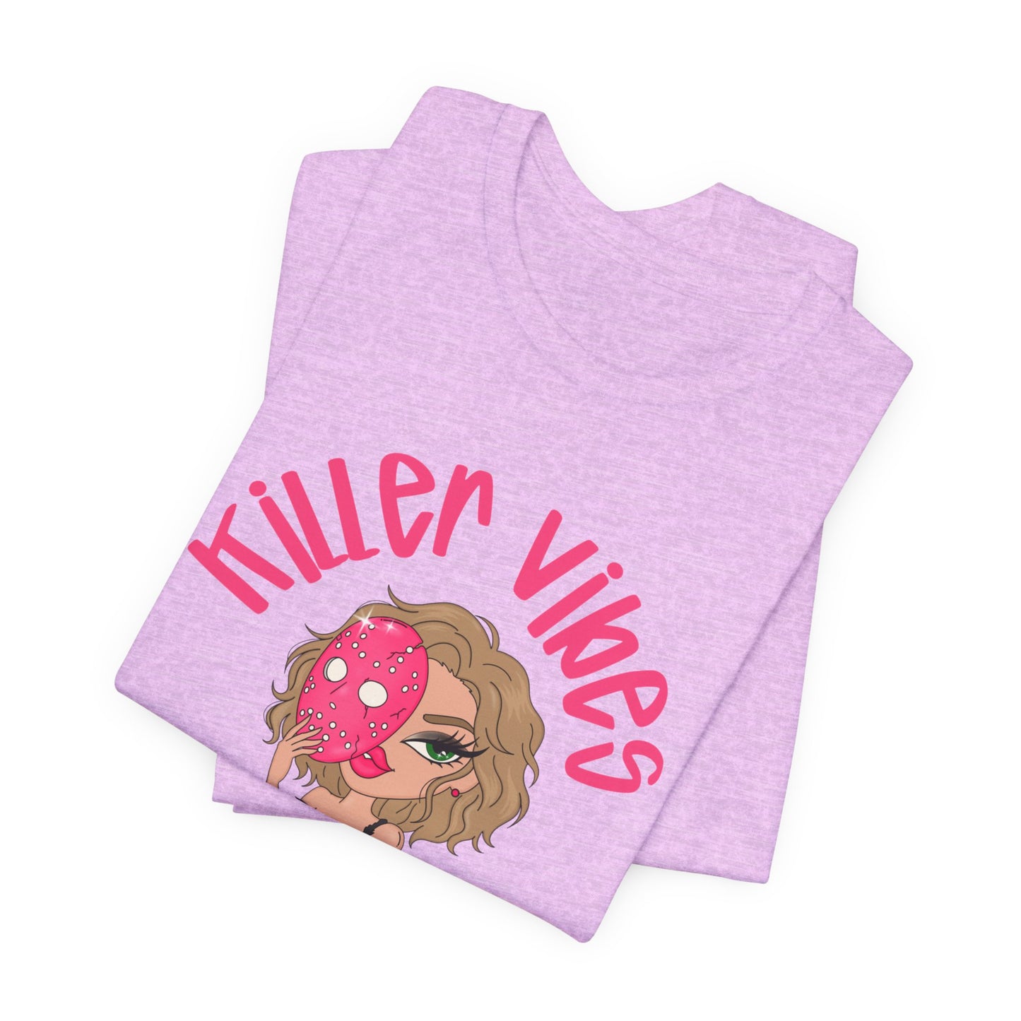 Killer Vibes Tee — Cute Edgy Girl Donut Graphic T‑Shirt