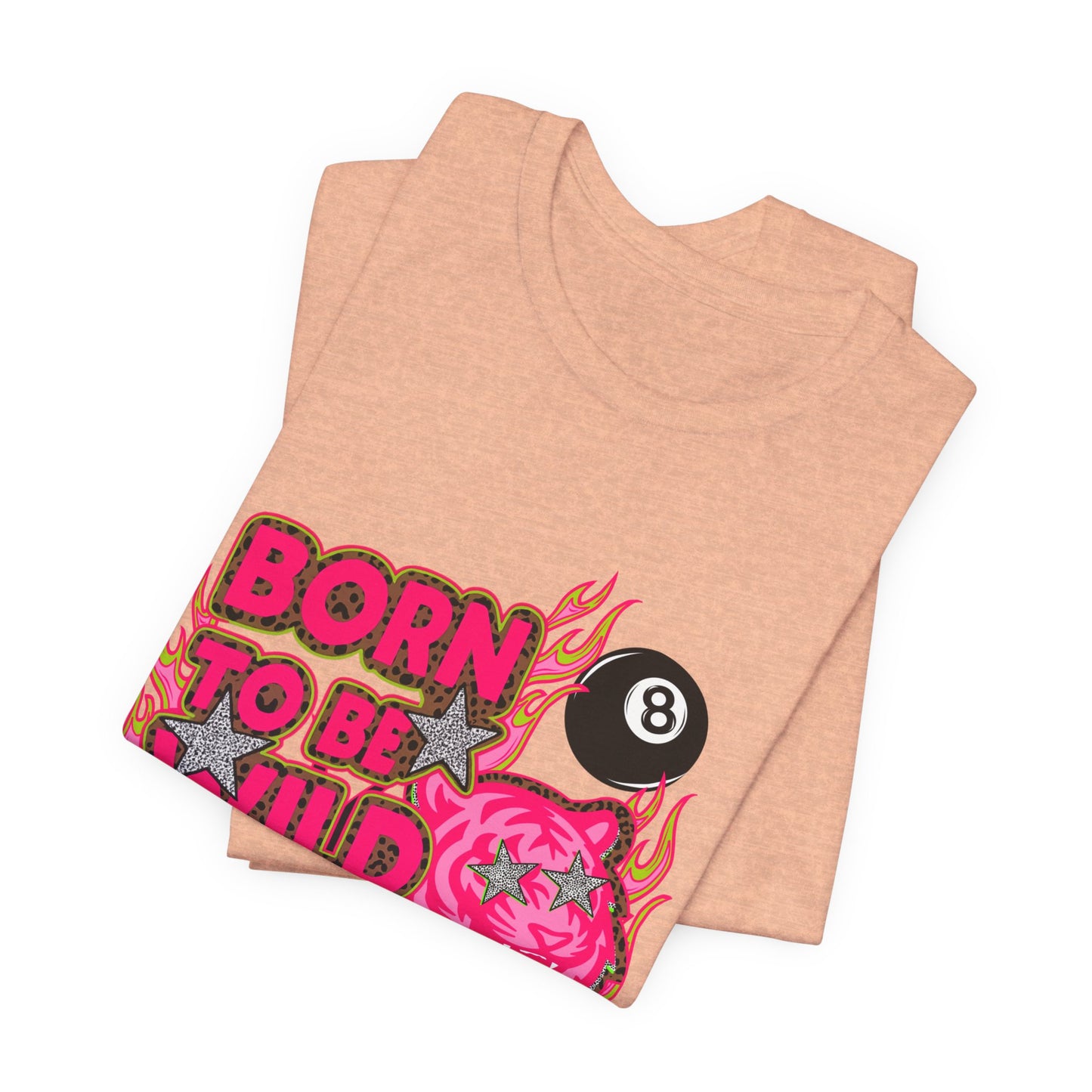 Born to Be Wild Tee — Retro Pink Skull & 8-Ball Graphic Shirt