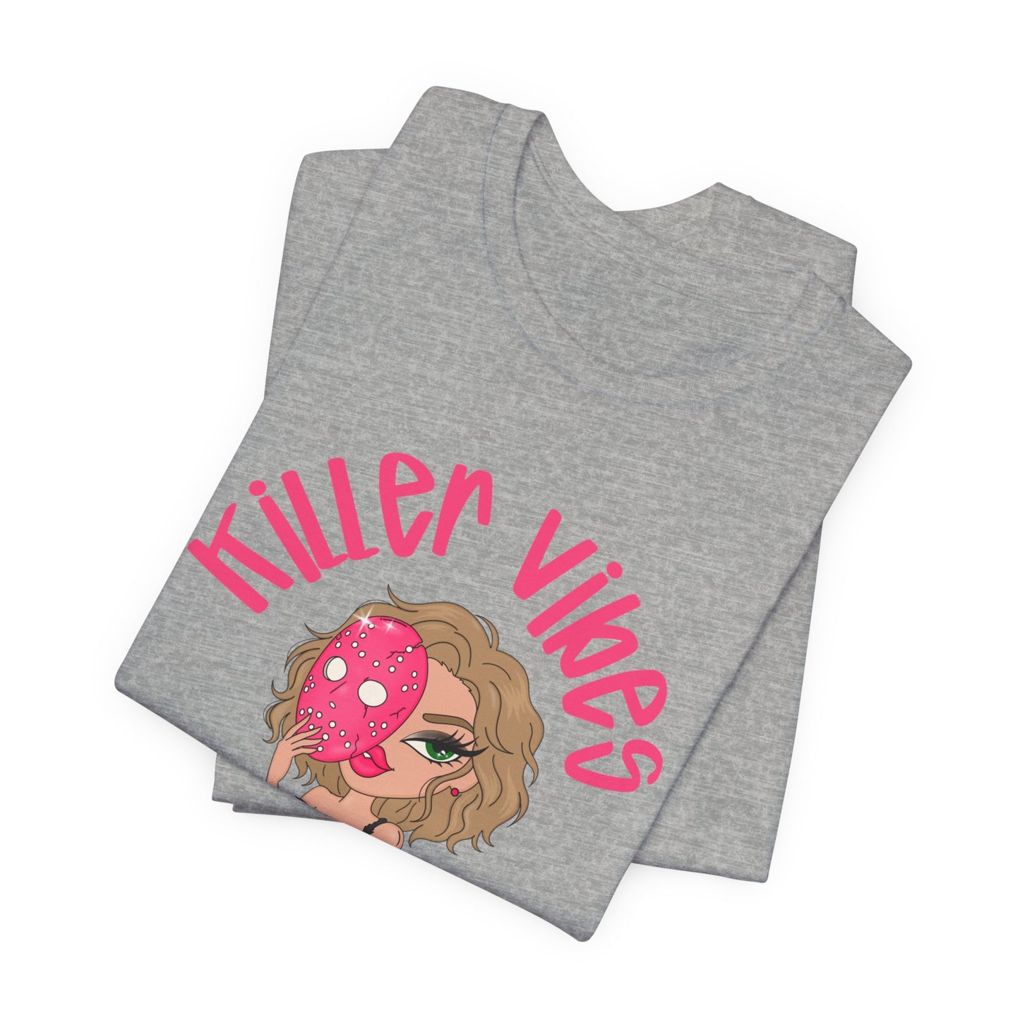 Killer Vibes Tee — Cute Edgy Girl Donut Graphic T‑Shirt