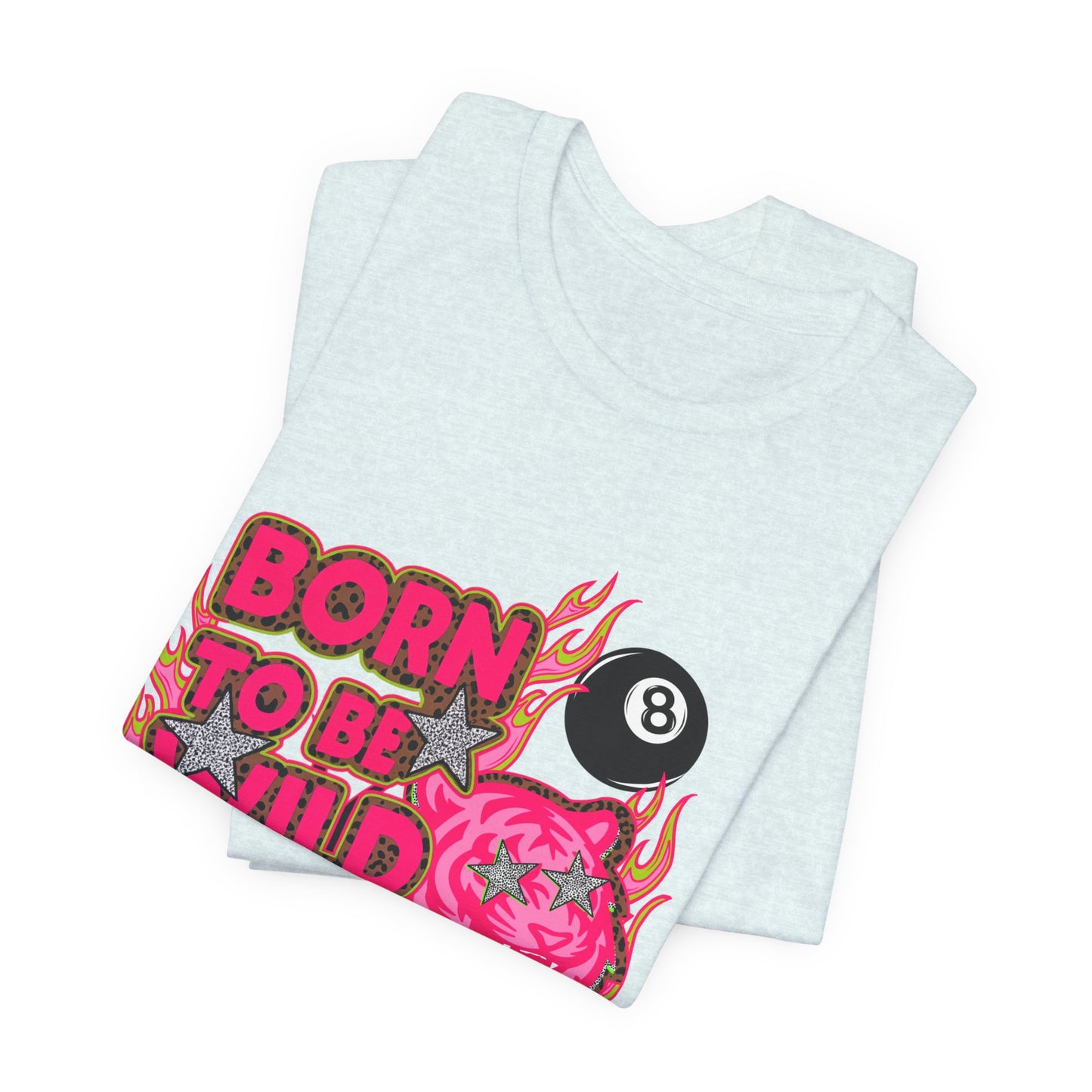 Born to Be Wild Tee — Retro Pink Skull & 8-Ball Graphic Shirt