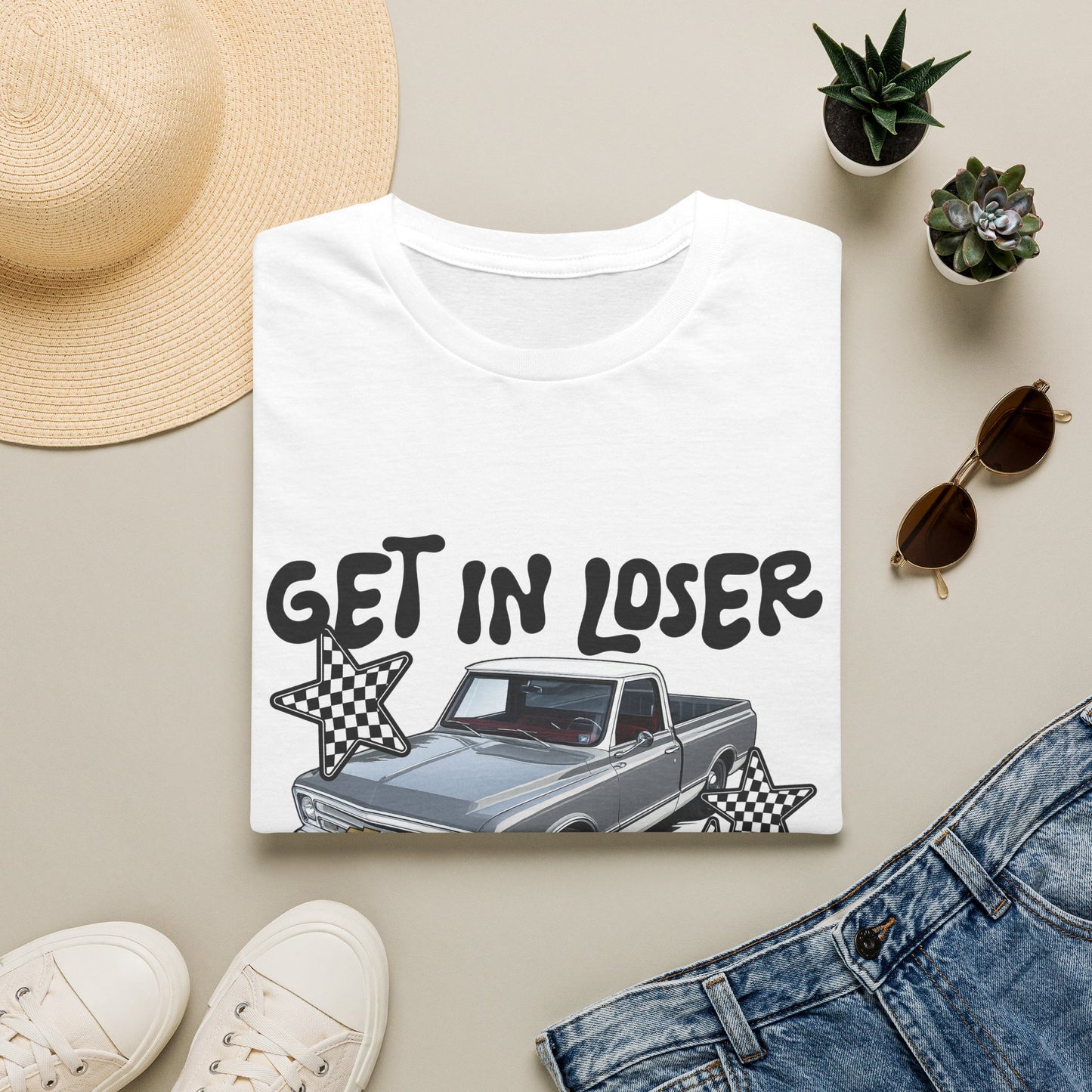 Get In Loser Car T-Shirt — "I Found Something on Marketplace" Vintage Truck Tee