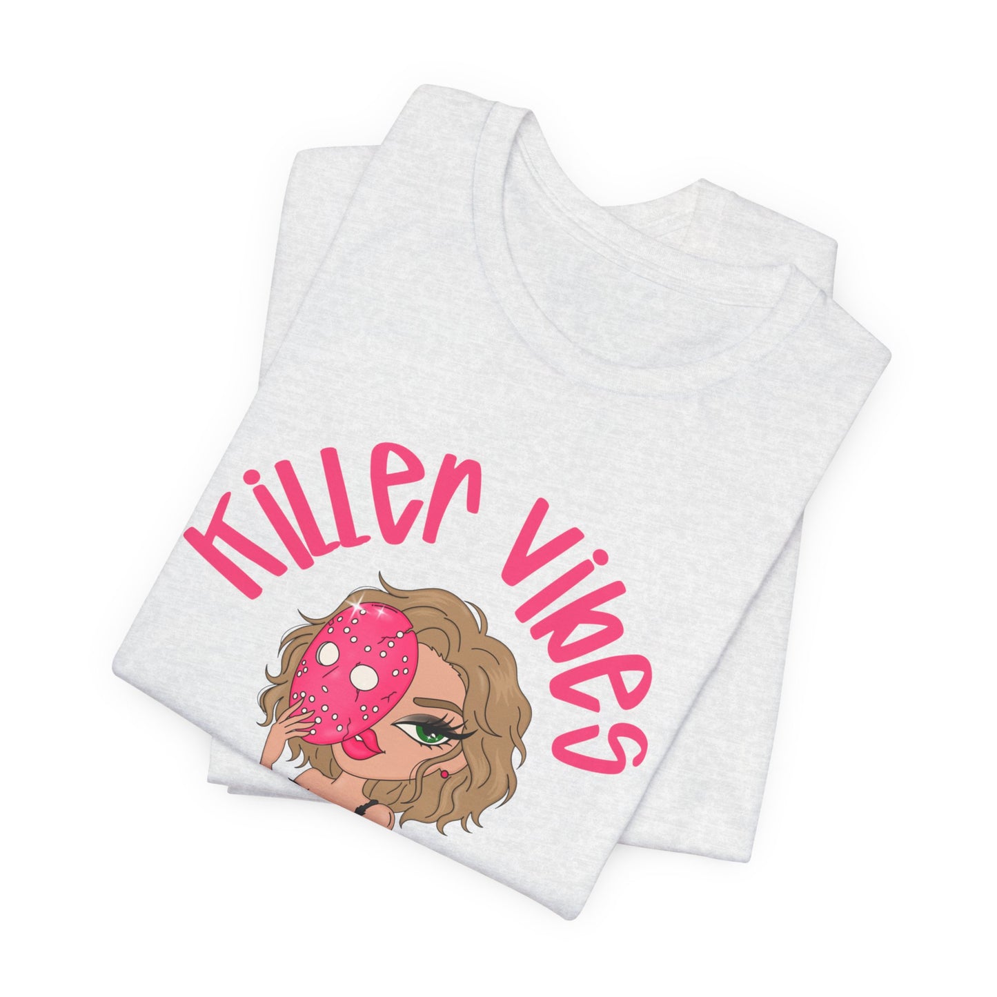Killer Vibes Tee — Cute Edgy Girl Donut Graphic T‑Shirt