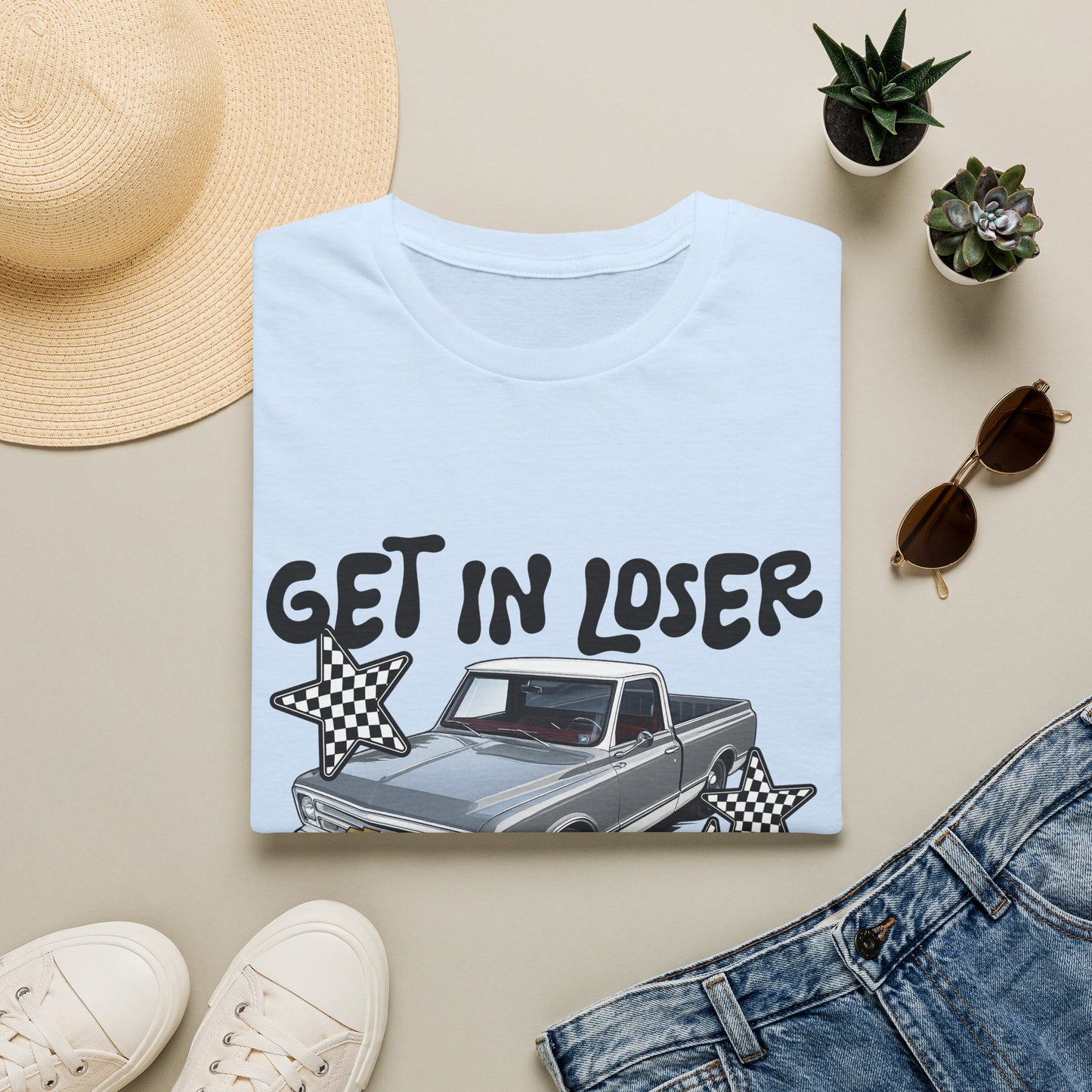 Get In Loser Car T-Shirt — "I Found Something on Marketplace" Vintage Truck Tee