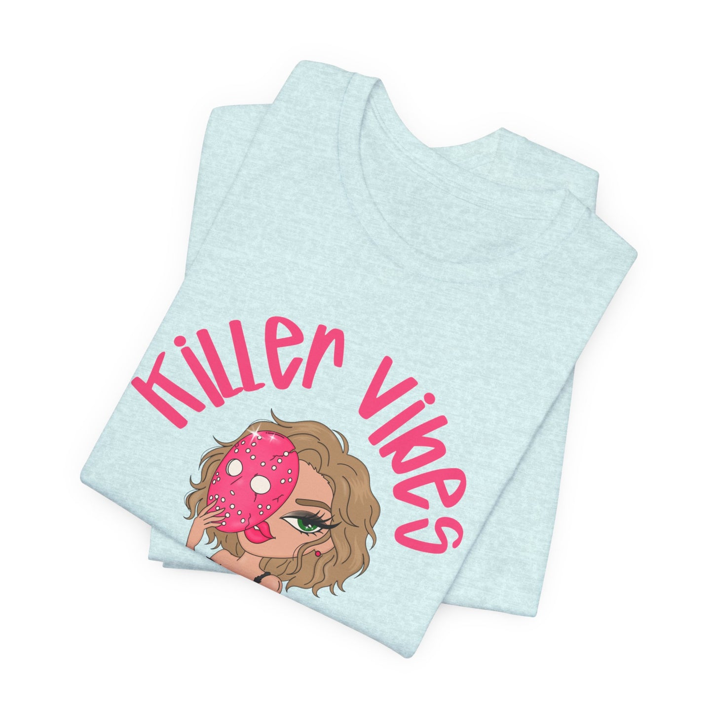 Killer Vibes Tee — Cute Edgy Girl Donut Graphic T‑Shirt