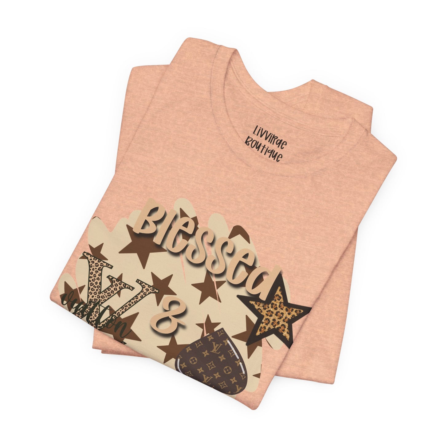 Blessed & Boujee Tee — Camo Star Graphic Shirt