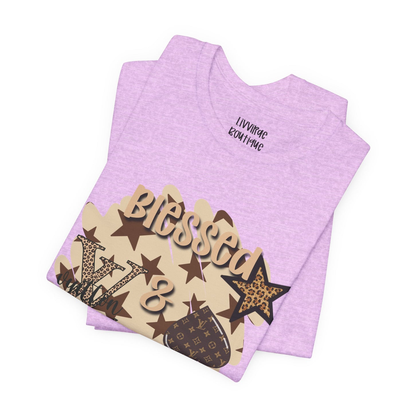 Blessed & Boujee Tee — Camo Star Graphic Shirt