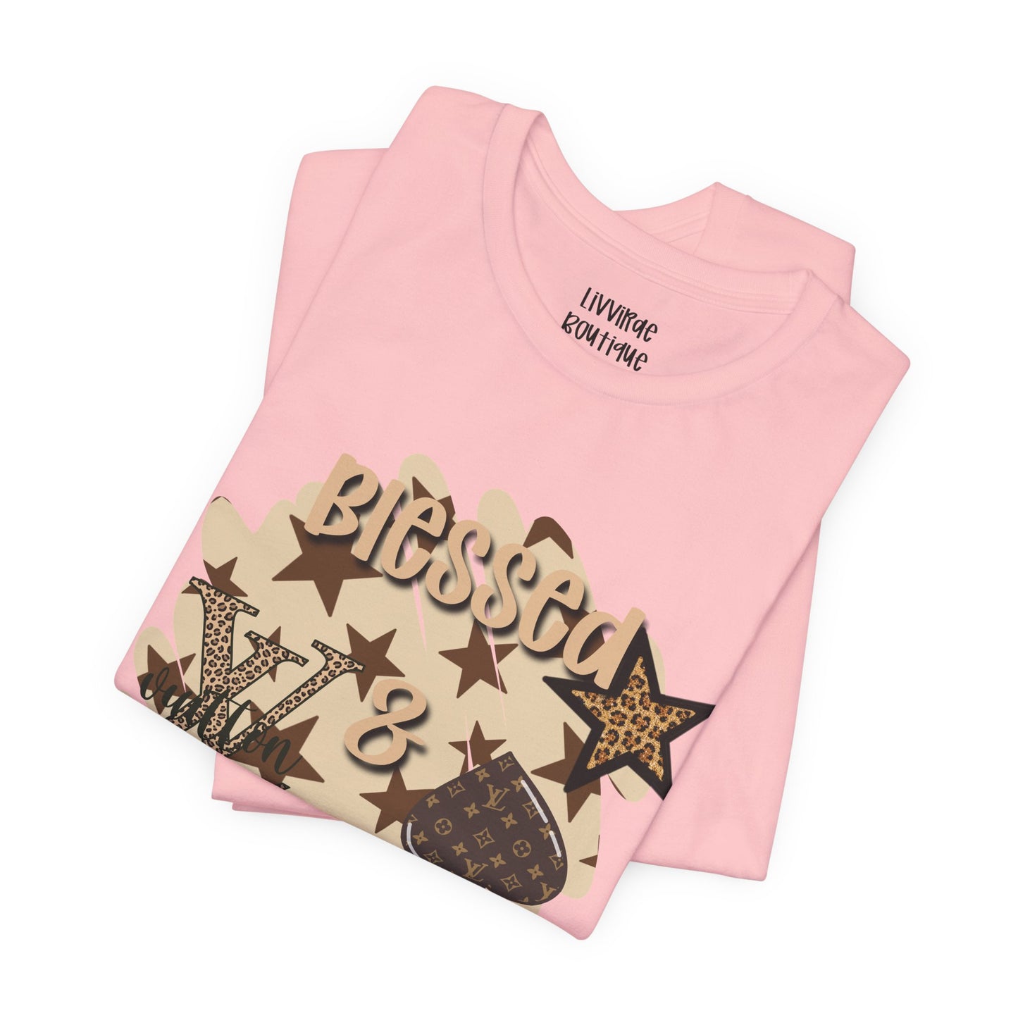Blessed & Boujee Tee — Camo Star Graphic Shirt